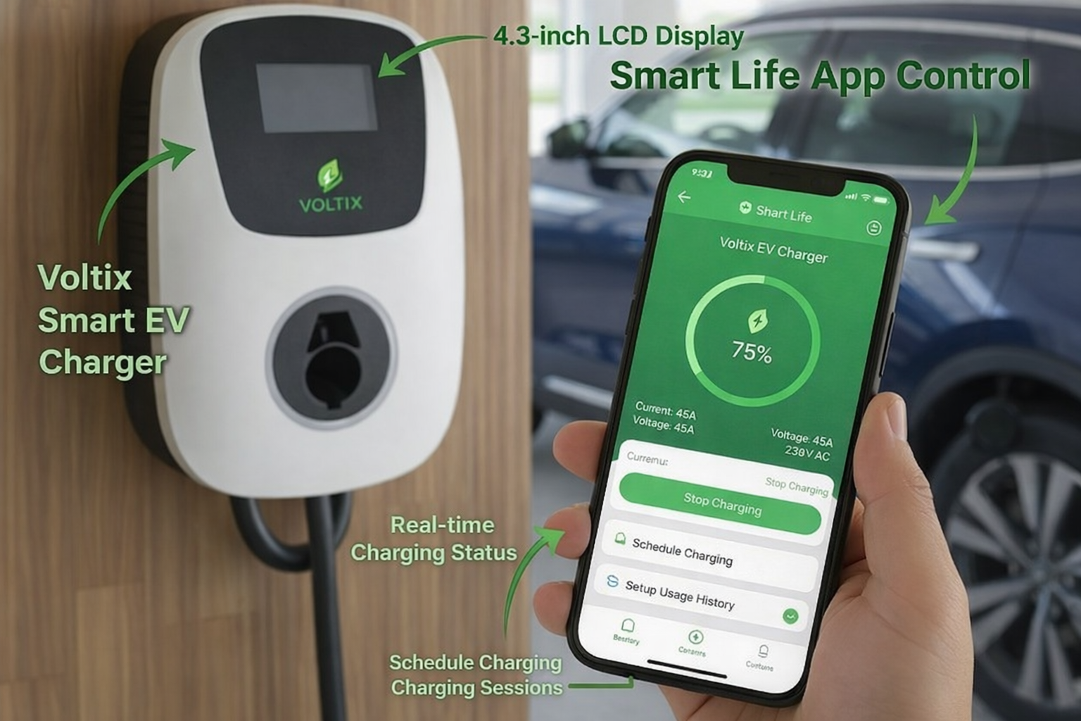 Smart Life App controlling Voltix charger