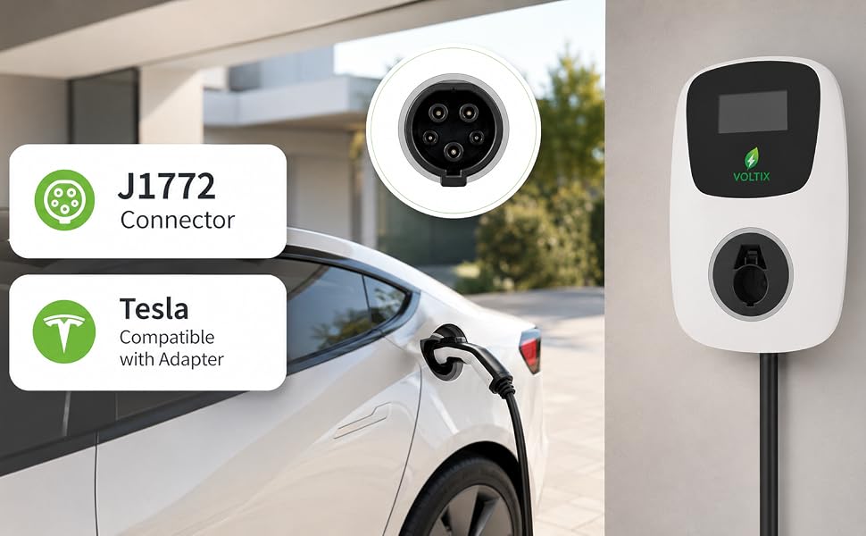 J1772 connector — Tesla compatible with adapter